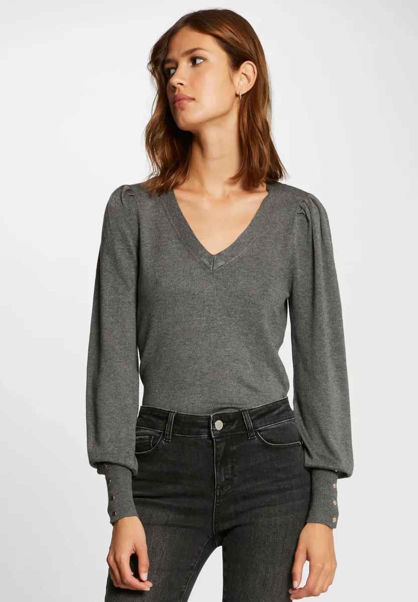 Strickpullover - anthracite
