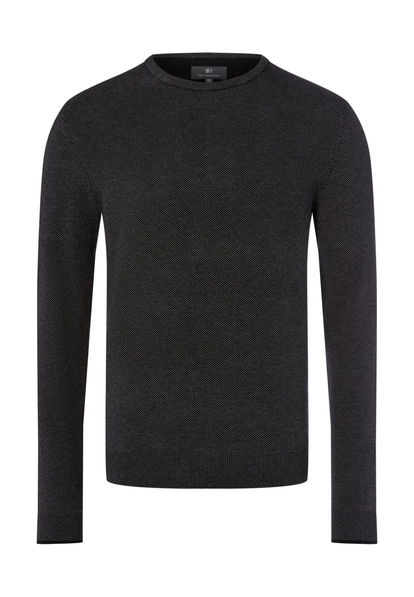 Strickpullover - anthrazit schwarz