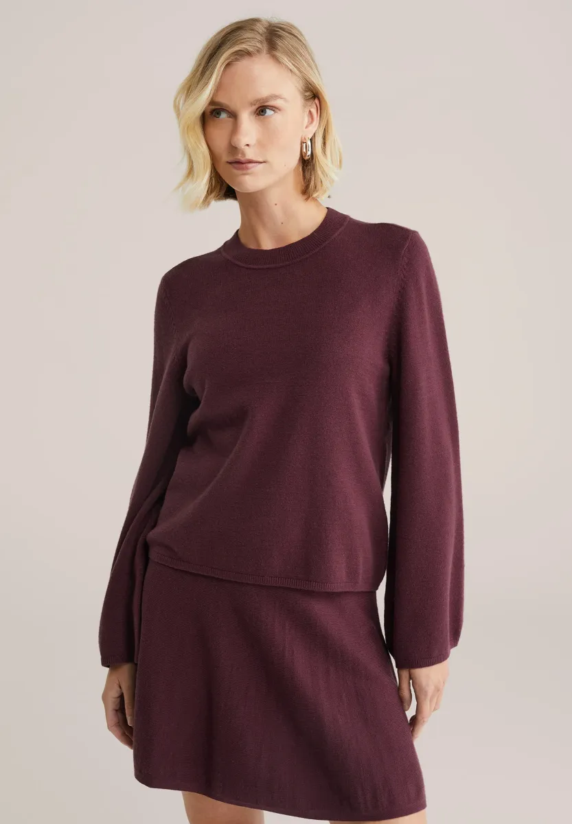 Strickpullover - aubergine
