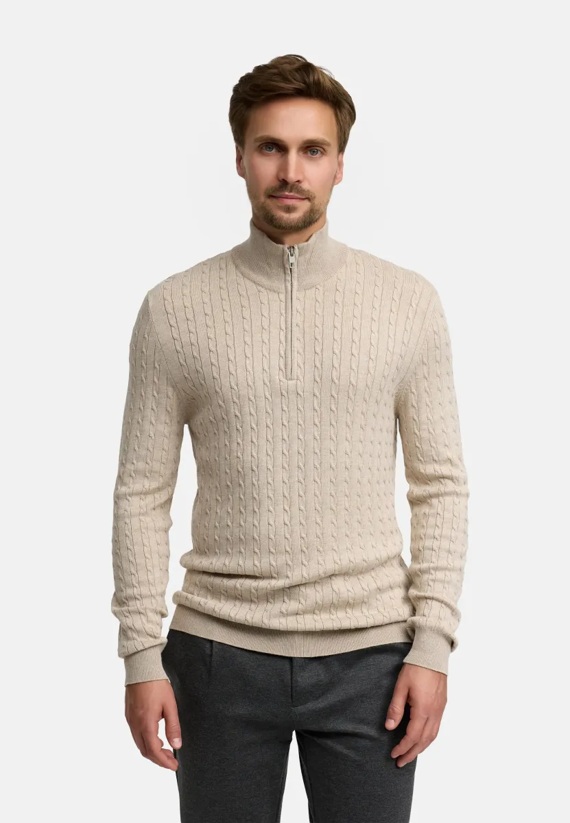 Strickpullover - beige mix