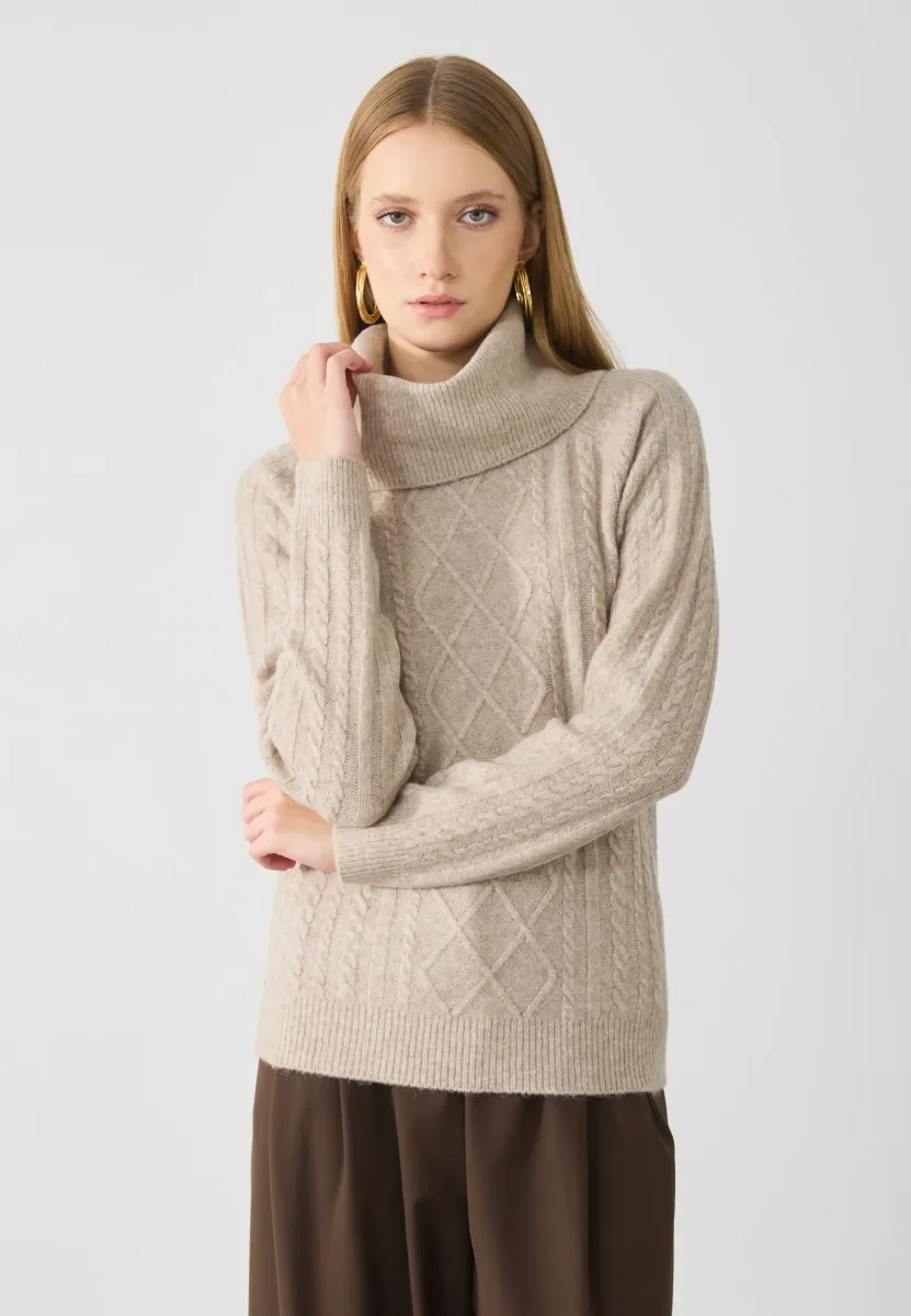 Strickpullover - beige
