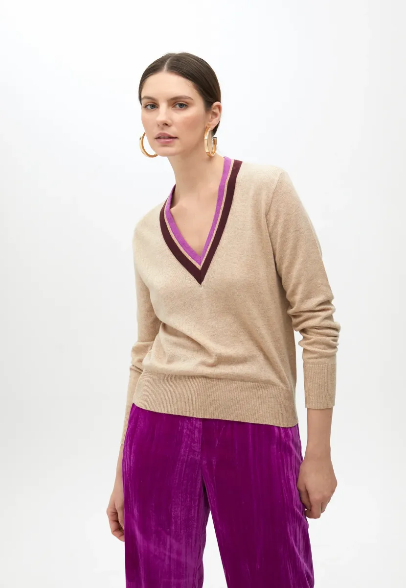 Strickpullover - beige