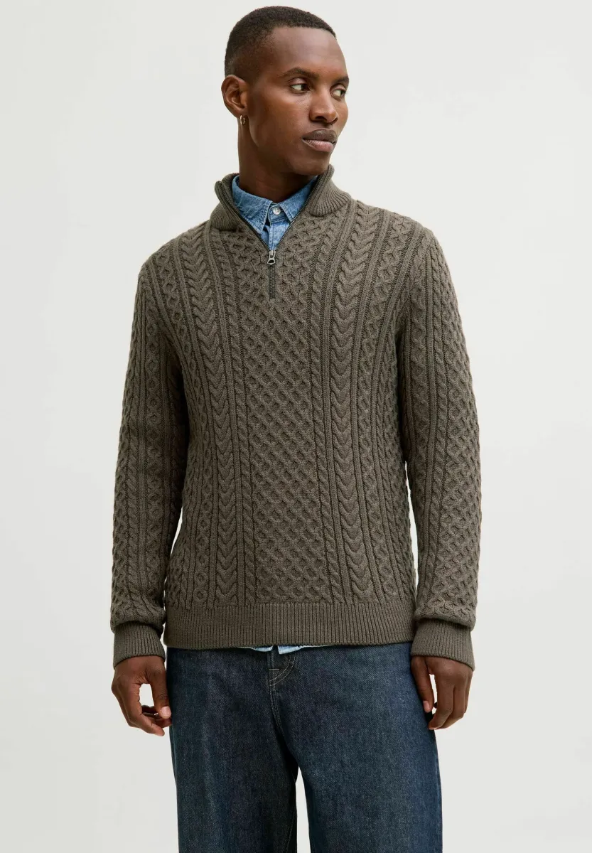 Strickpullover - black olive