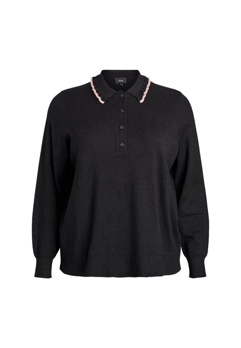 Strickpullover - black w s taupe