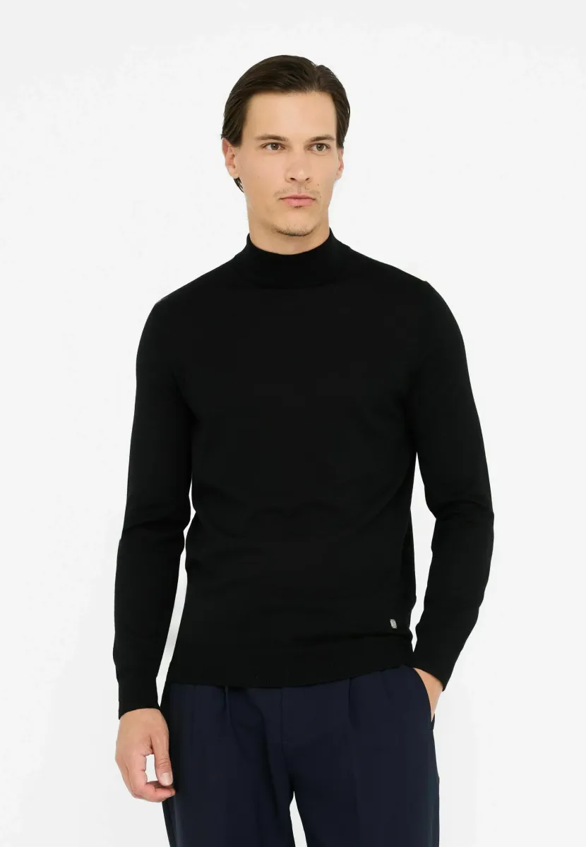 Strickpullover - black