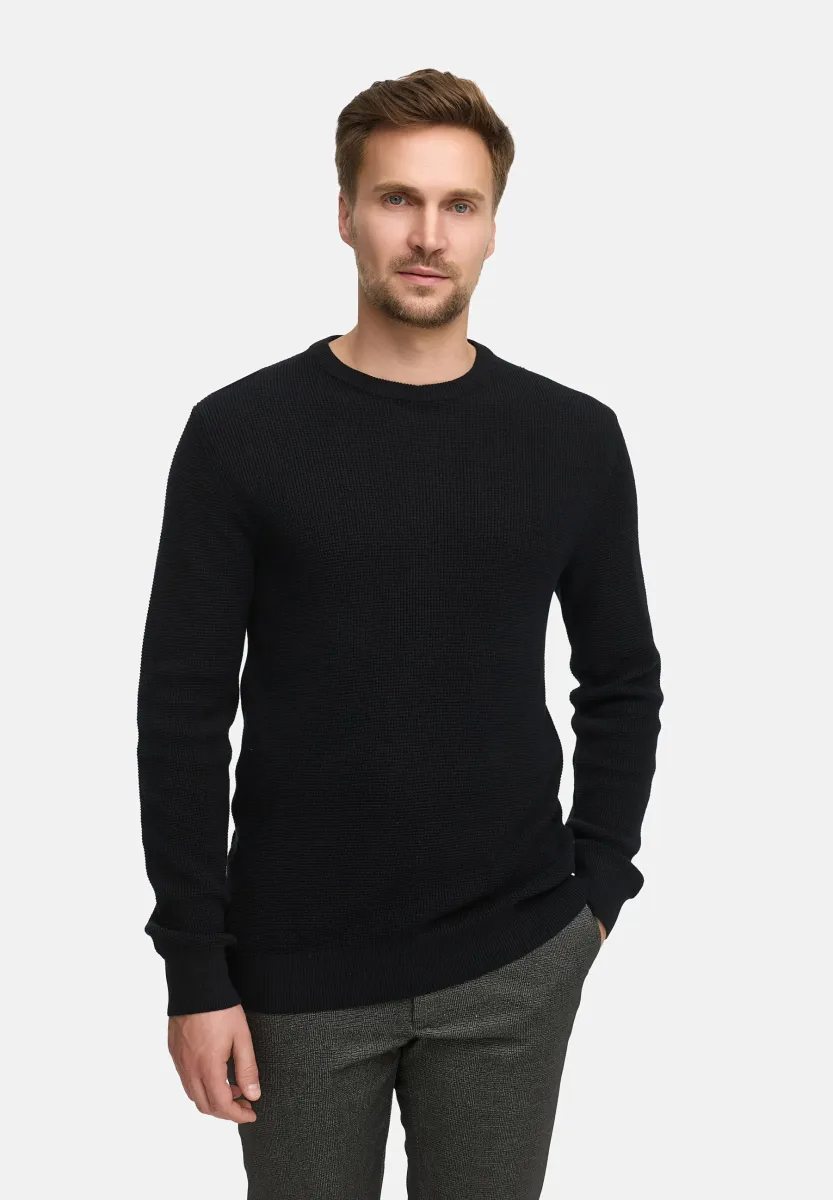 Strickpullover - black