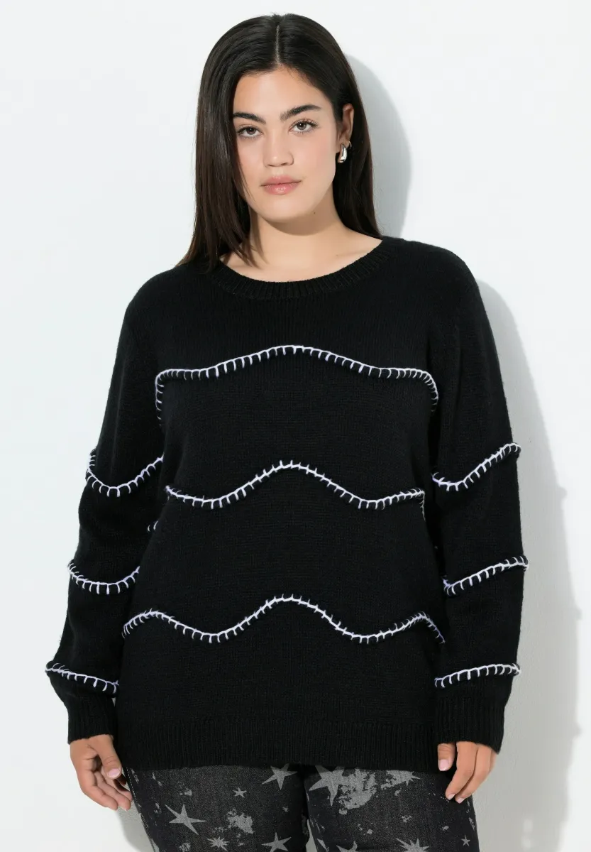 Strickpullover - black