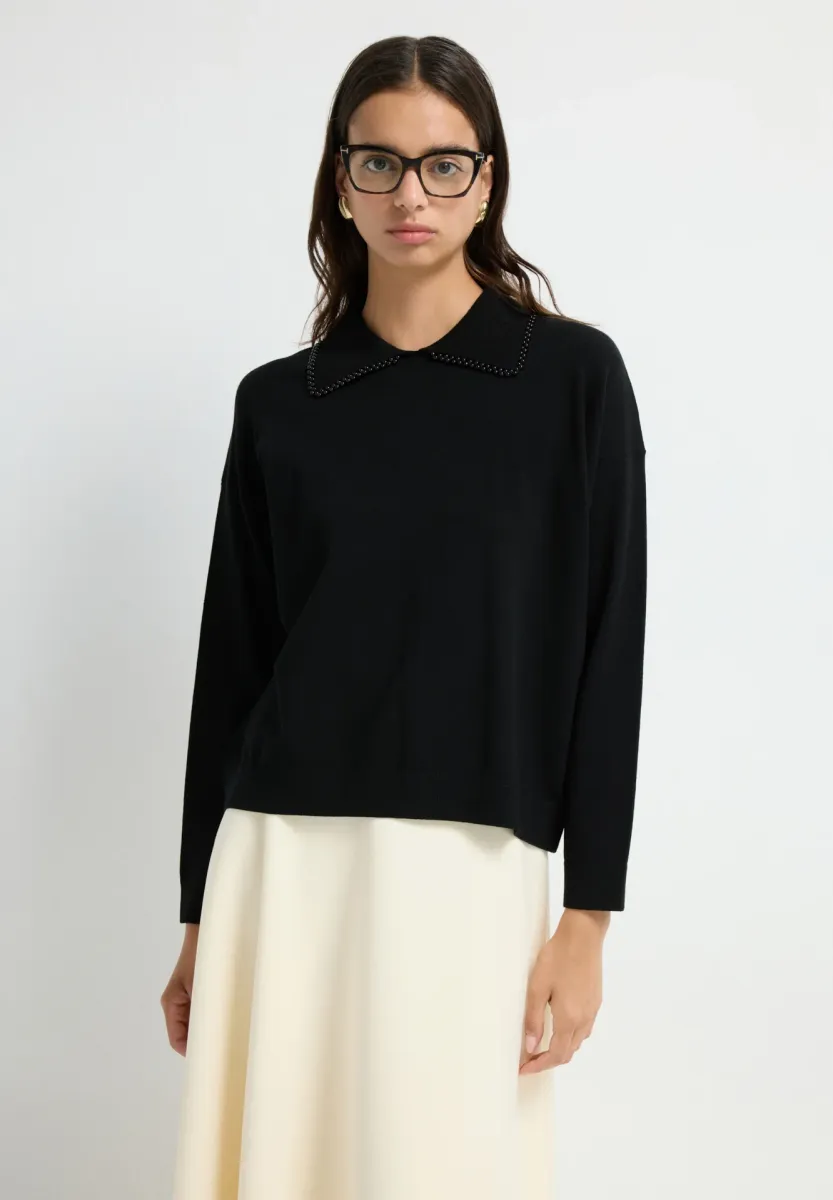 Strickpullover - black