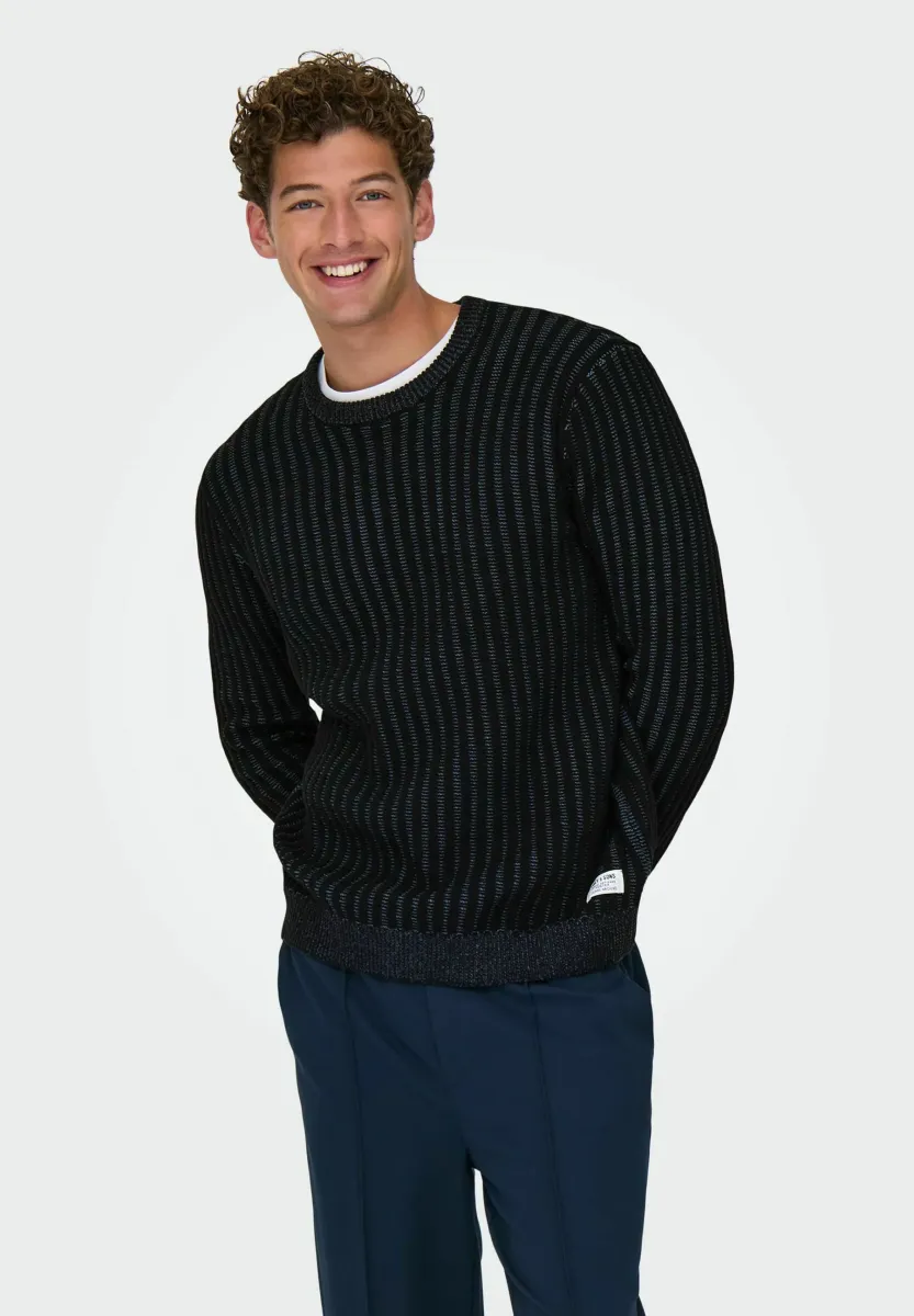 Strickpullover - black