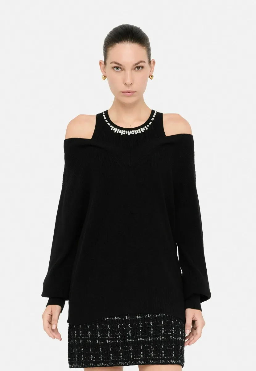 Strickpullover - black