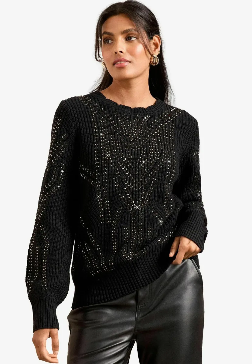 Strickpullover - black
