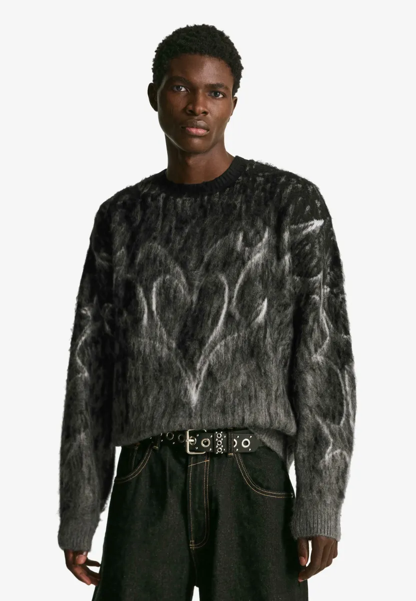 Strickpullover - black