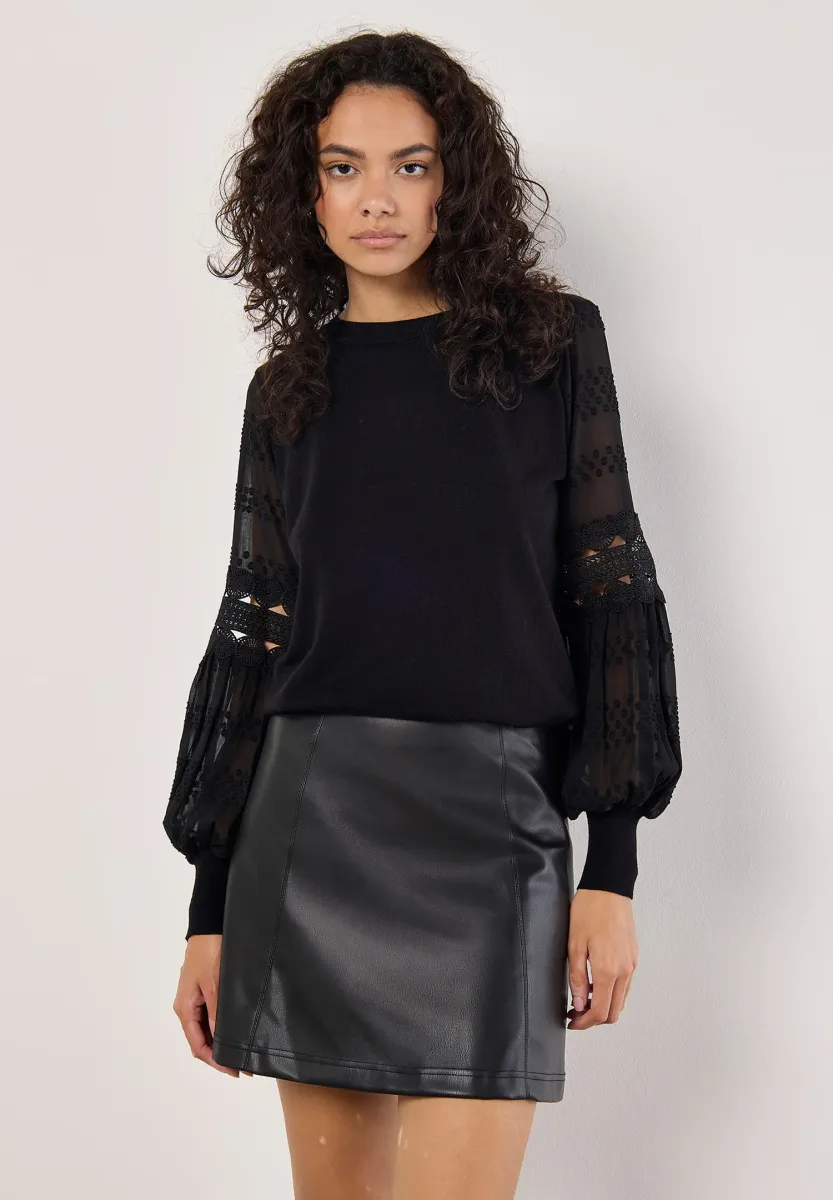 Strickpullover - black