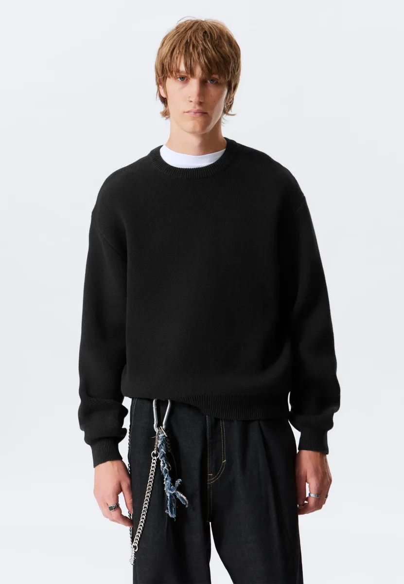 Strickpullover - black
