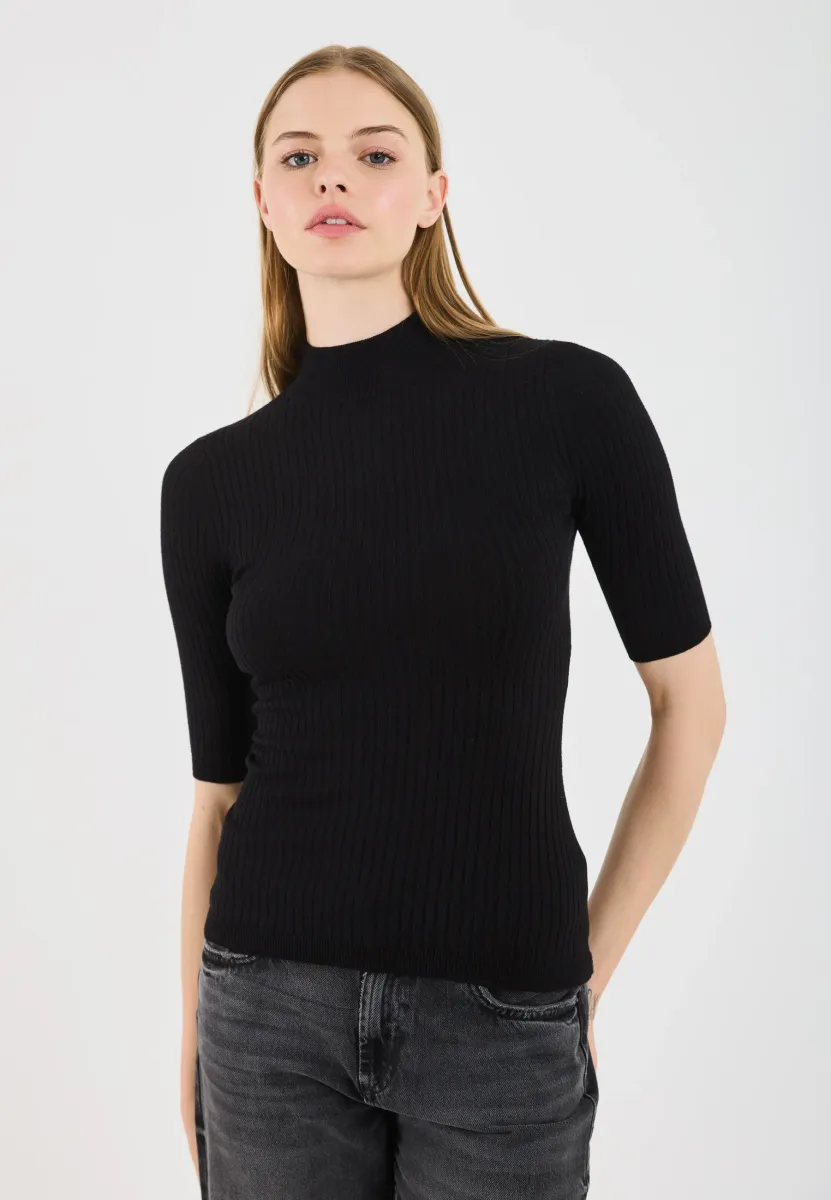 Strickpullover - black