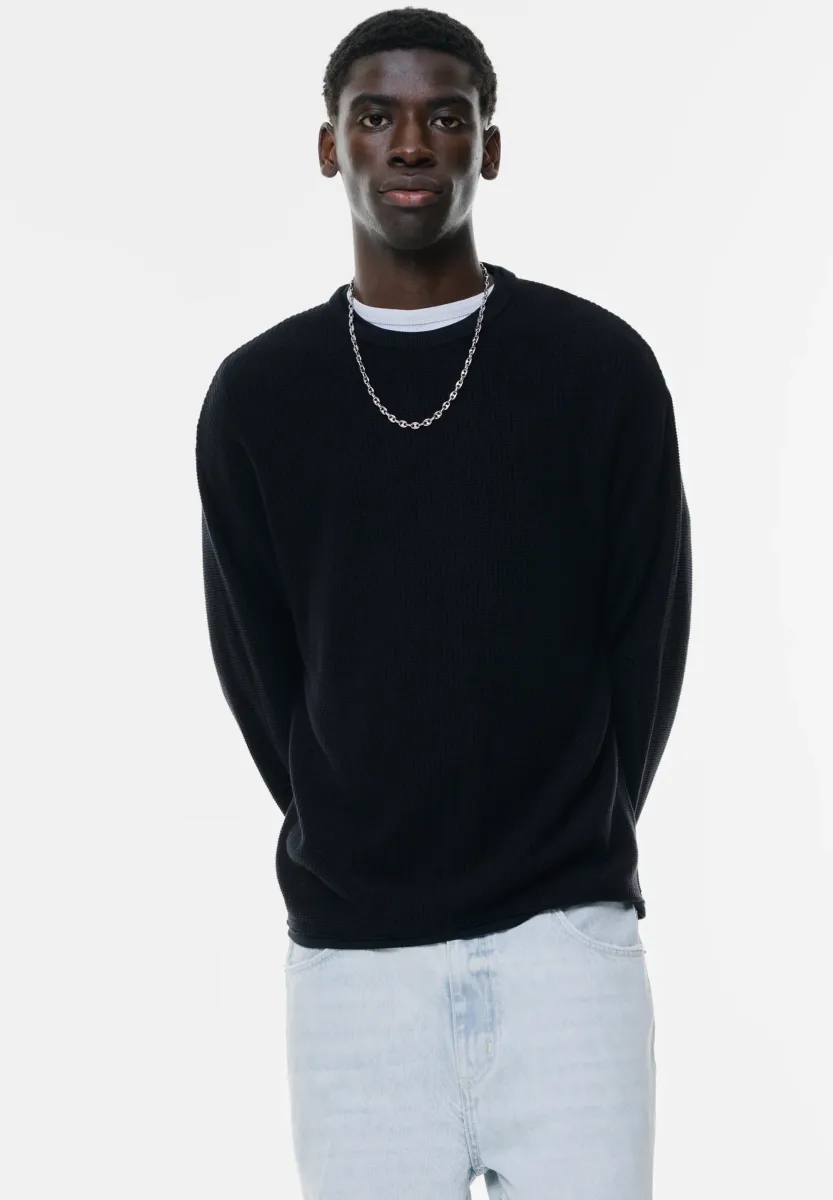Strickpullover - black