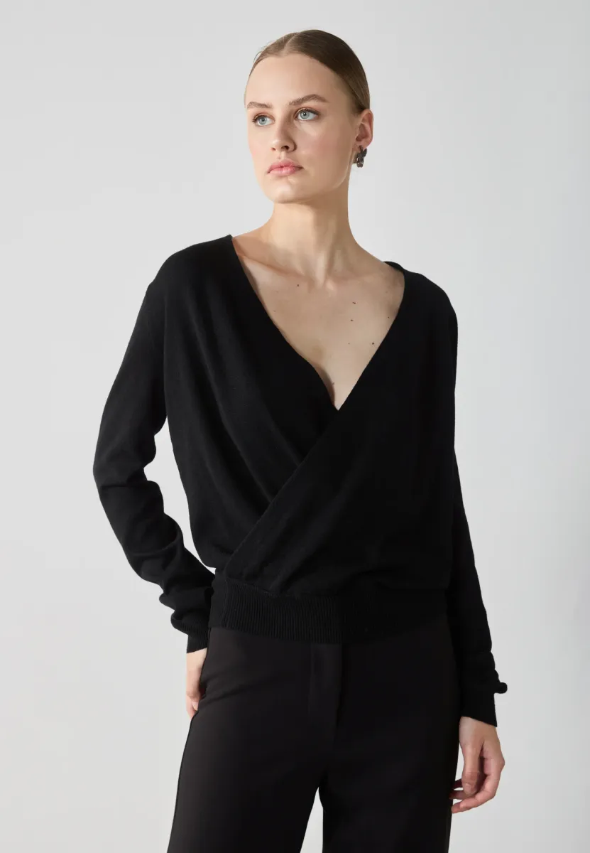 Strickpullover - black