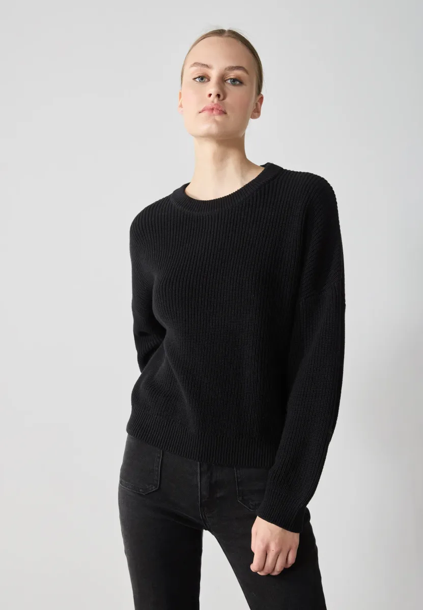Strickpullover - black