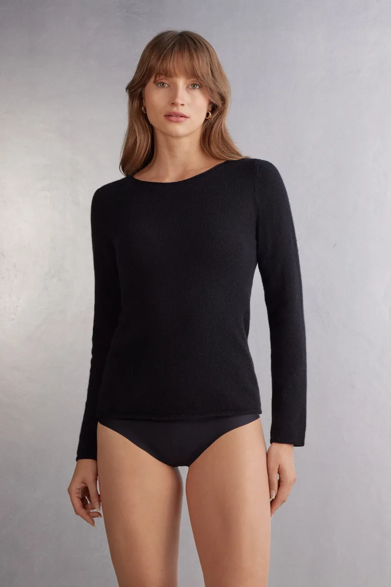 Strickpullover - black