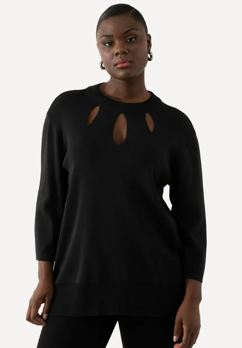 Strickpullover - black