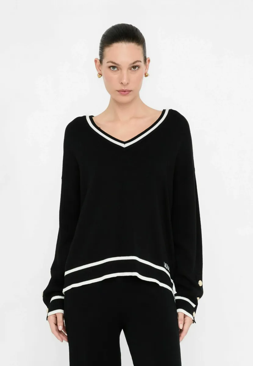 Strickpullover - black