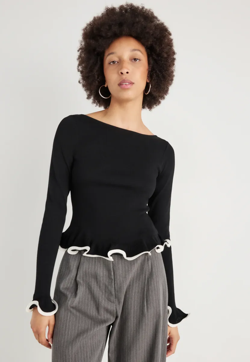 Strickpullover - black