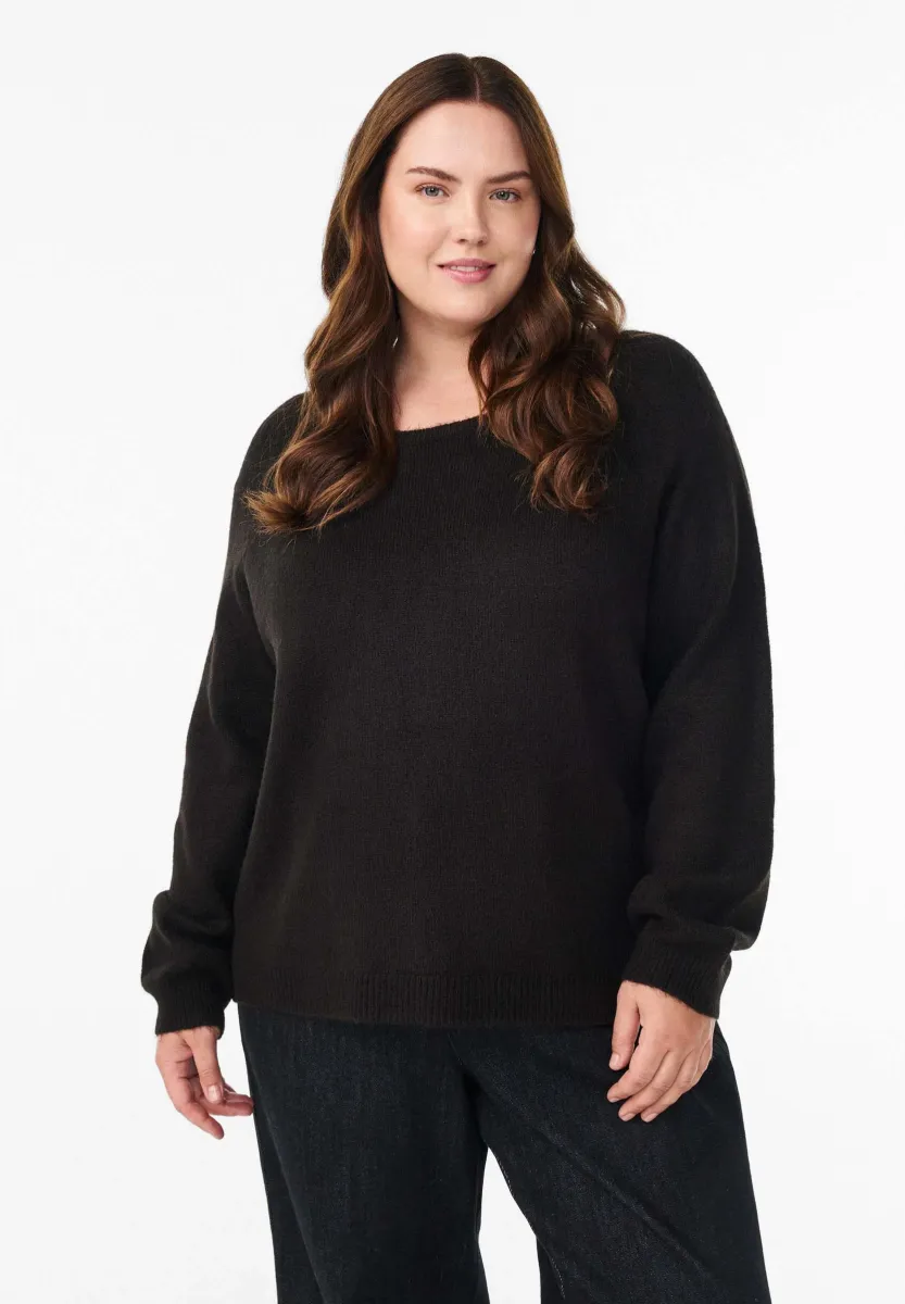 Strickpullover - black