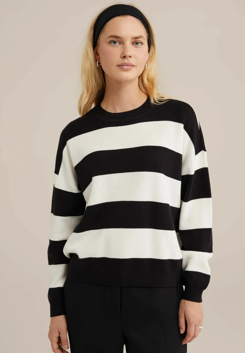 Strickpullover - black