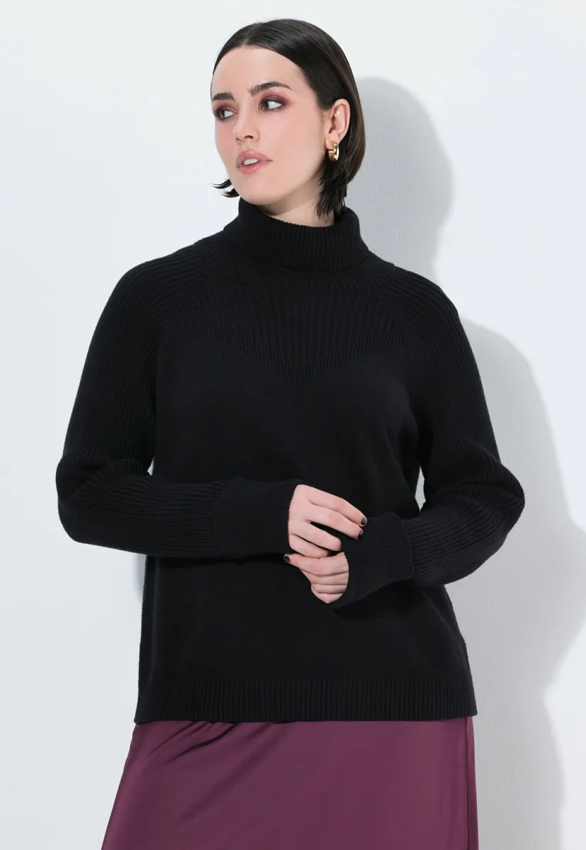 Strickpullover - black