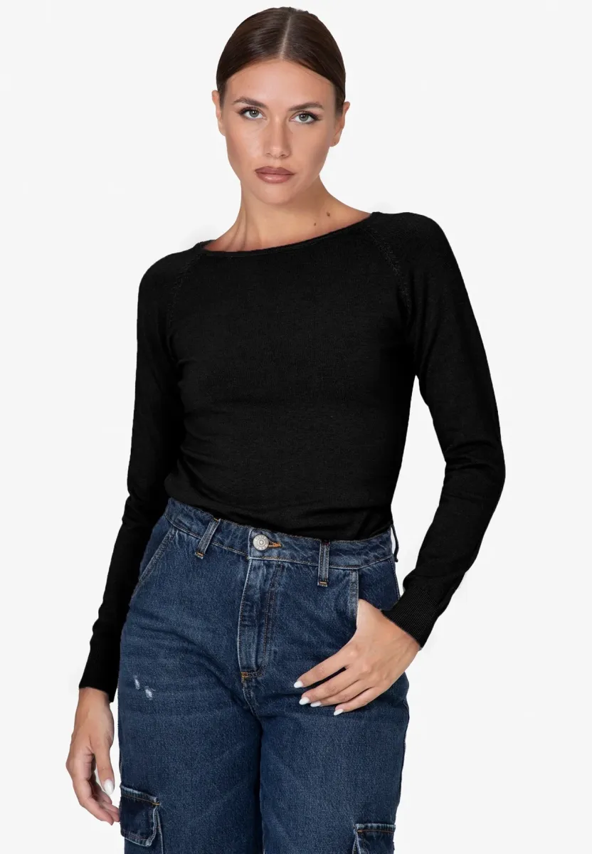 Strickpullover - black