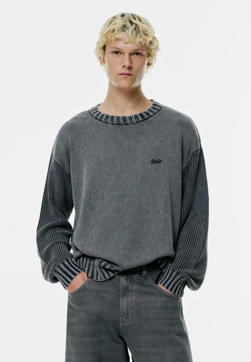 Strickpullover - black