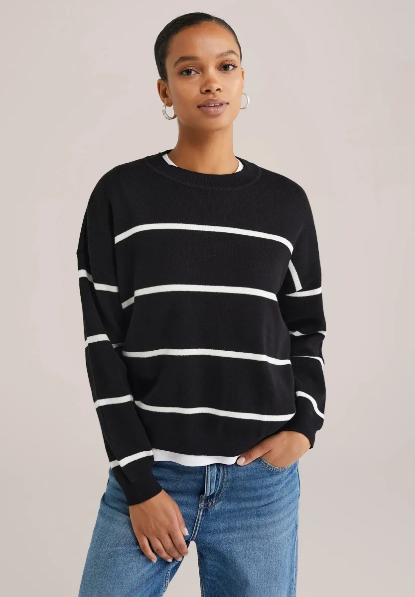Strickpullover - black