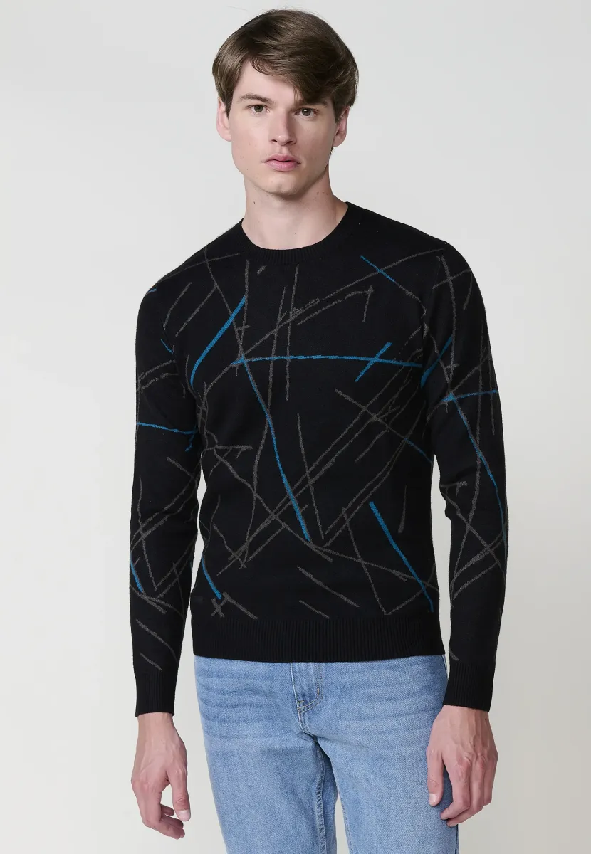 Strickpullover - black