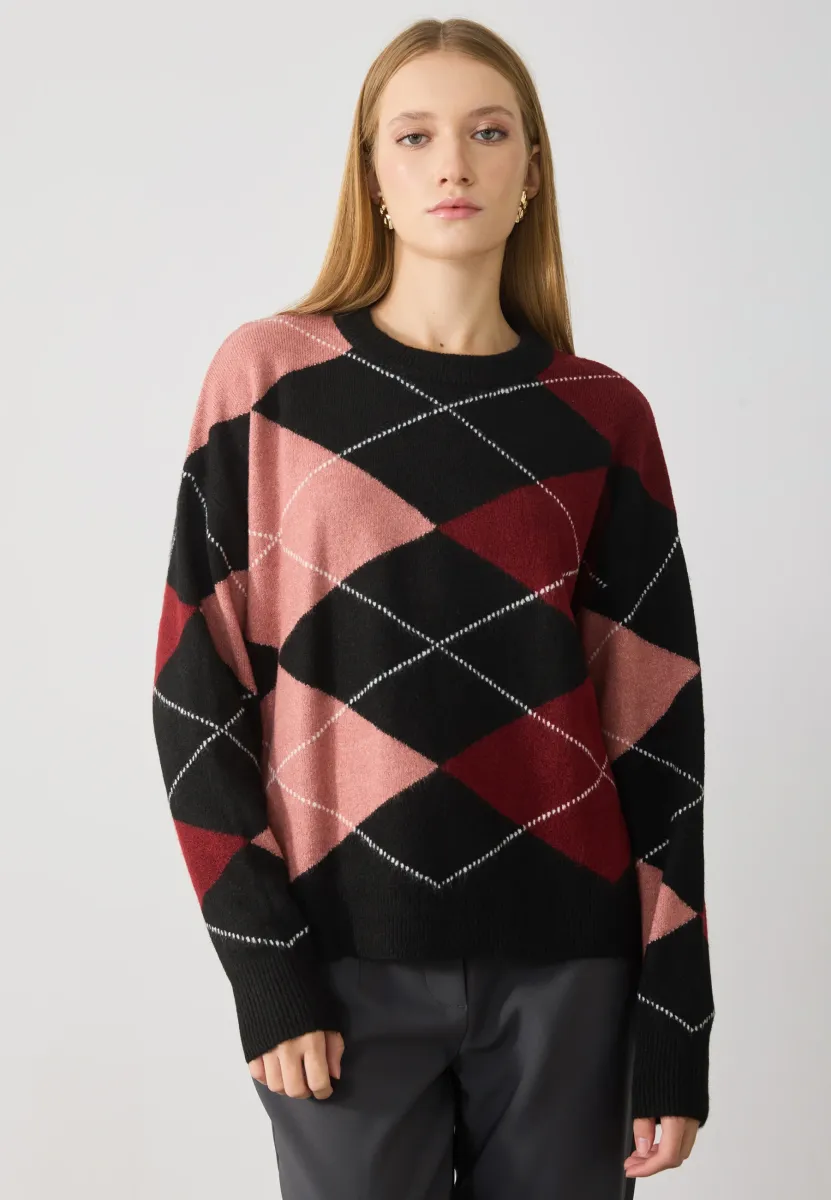 Strickpullover - black