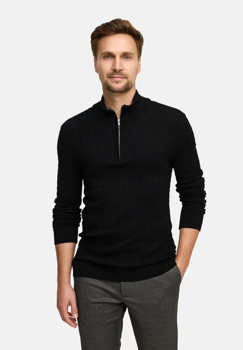 Strickpullover - black