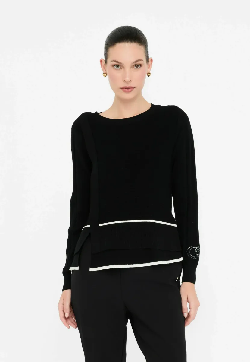 Strickpullover - black