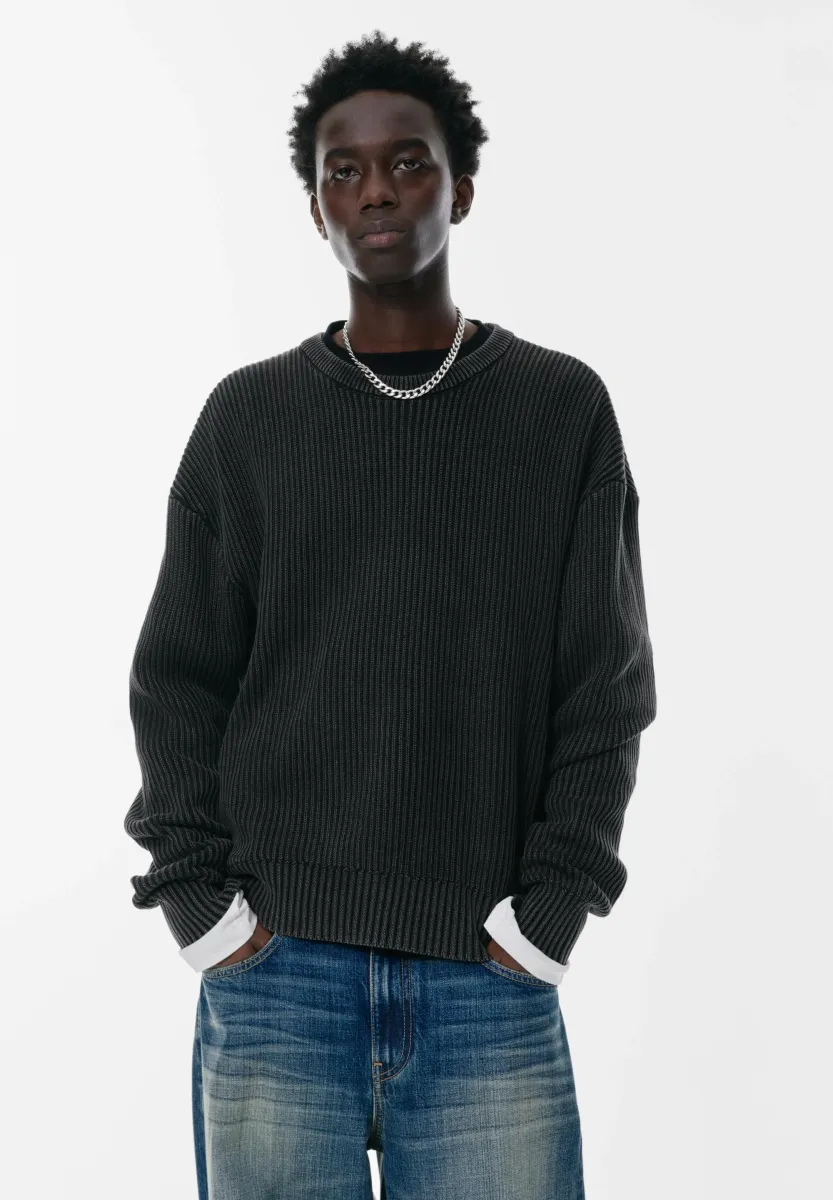 Strickpullover - black
