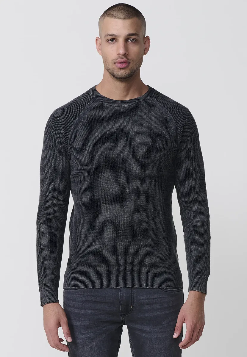 Strickpullover - black