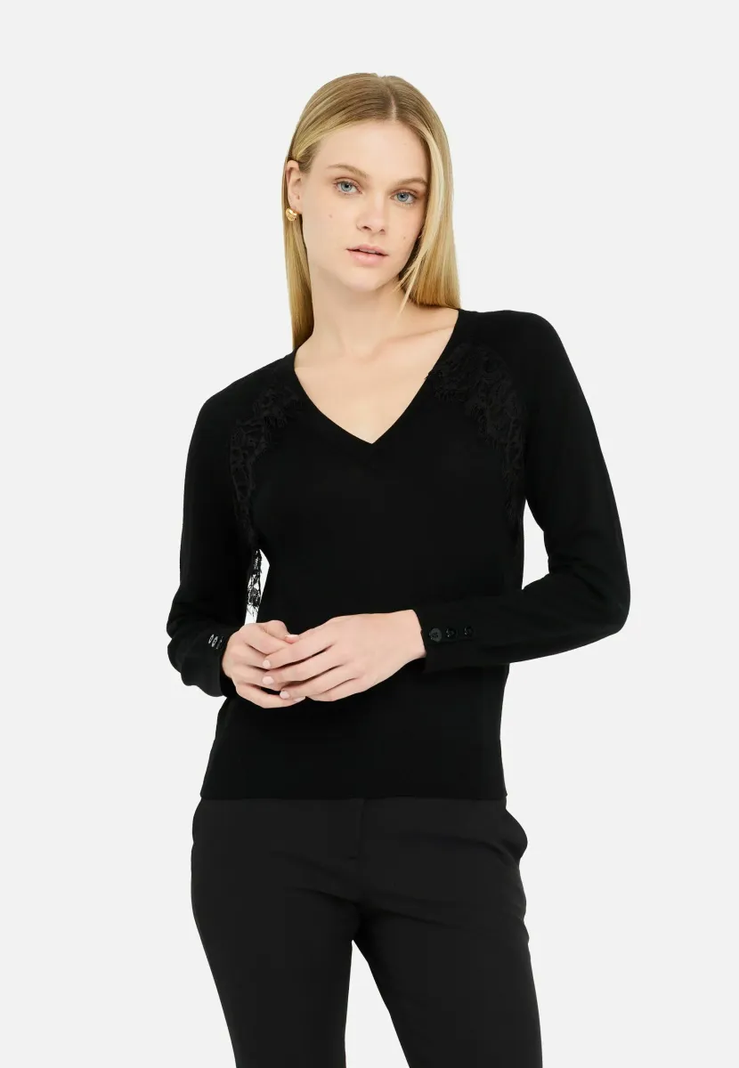 Strickpullover - black
