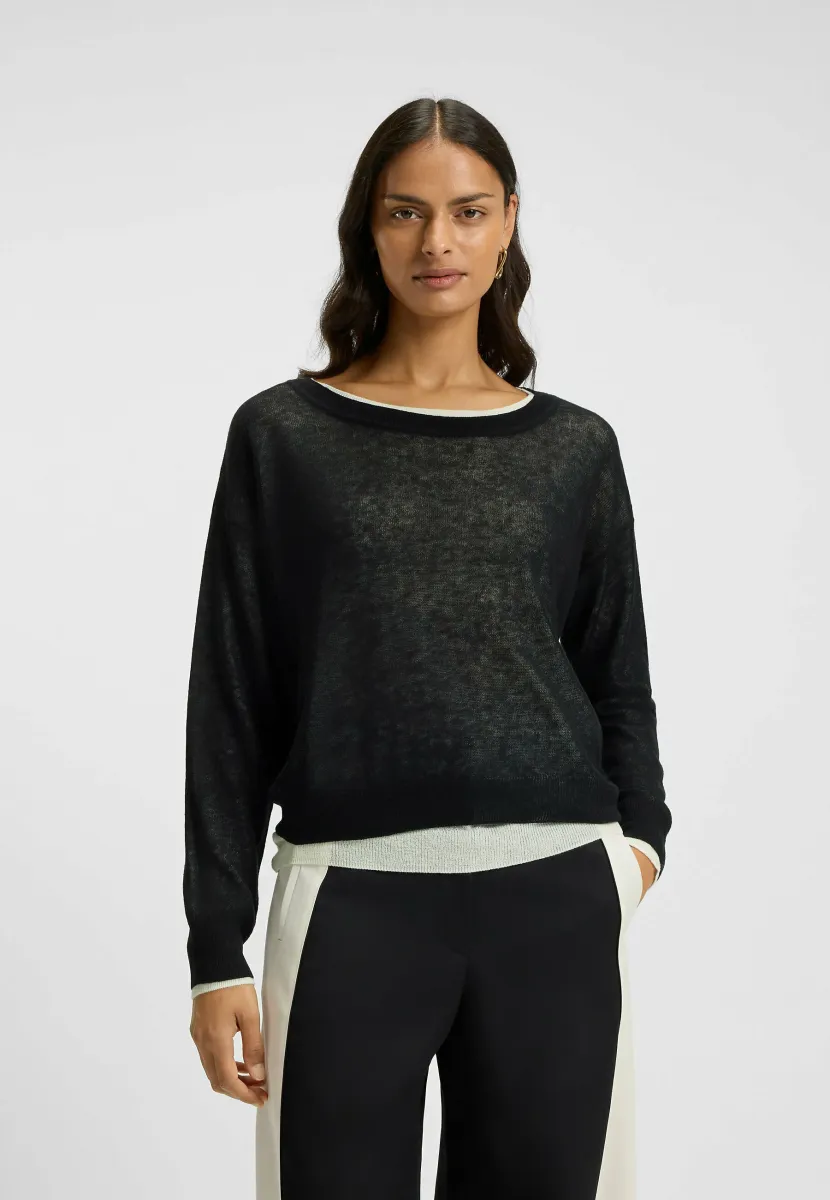 Strickpullover - black