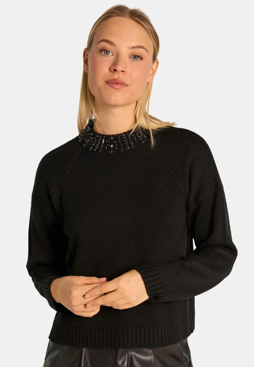 Strickpullover - black