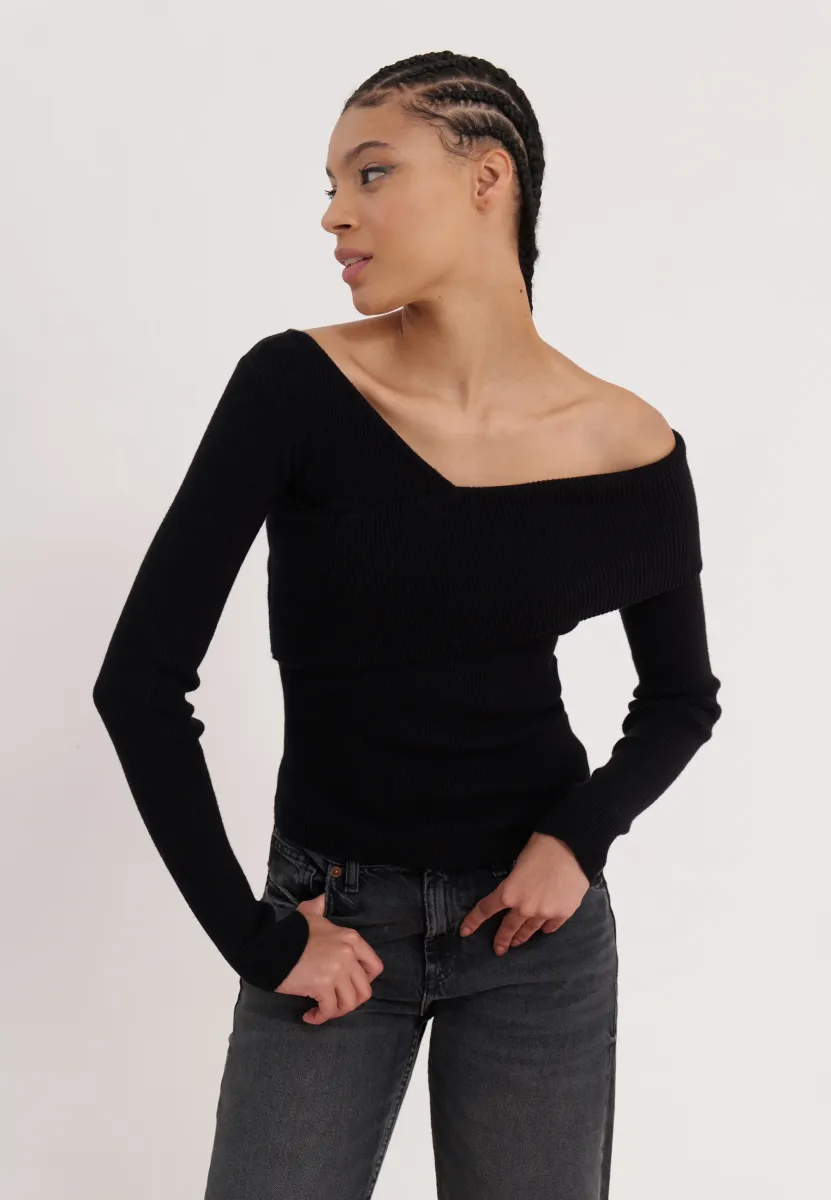 Strickpullover - black