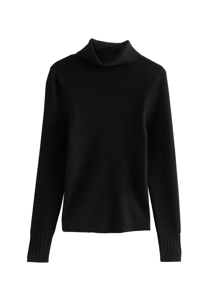 Strickpullover - black