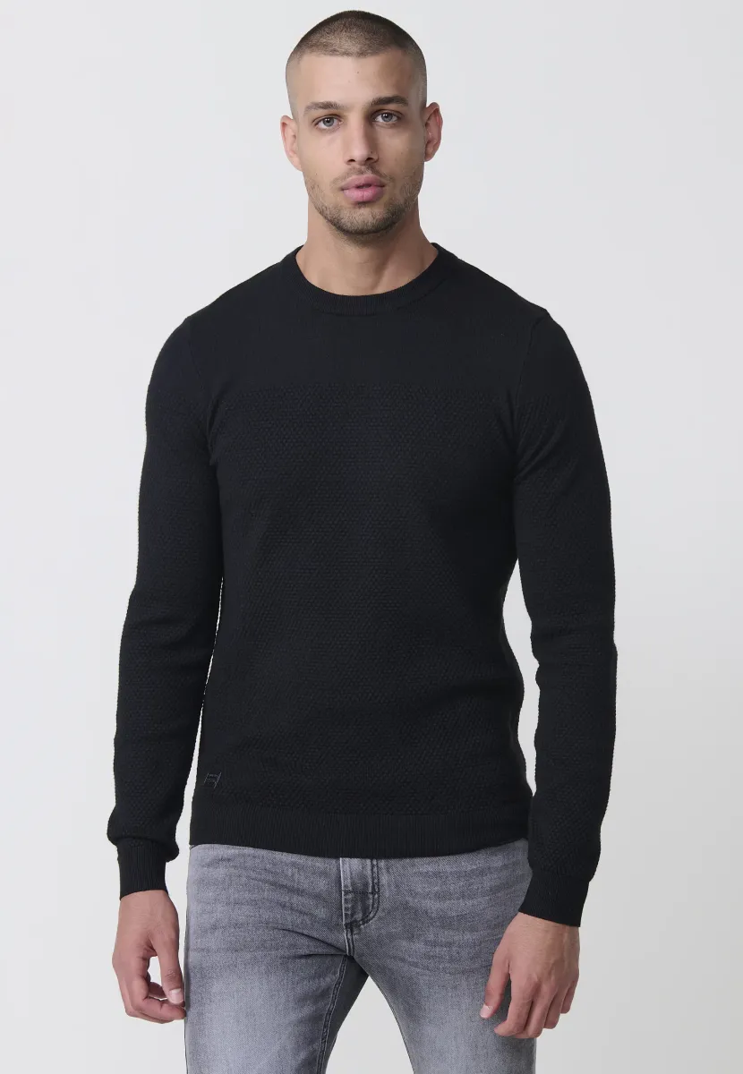 Strickpullover - black