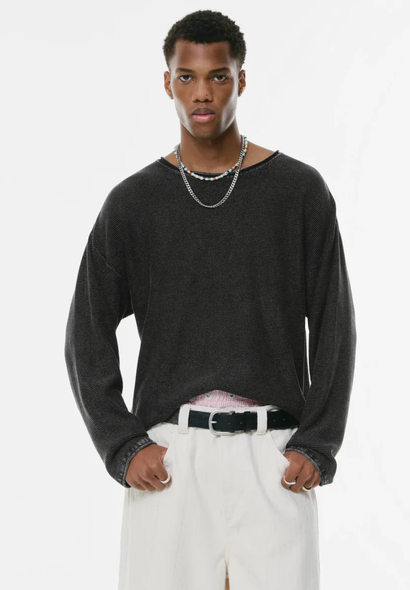Strickpullover - black
