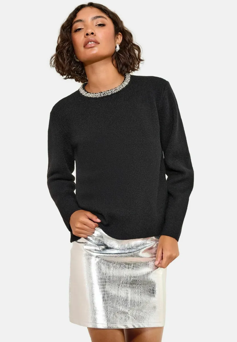 Strickpullover - black