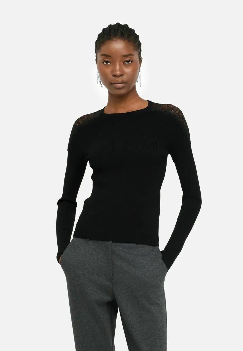 Strickpullover - black