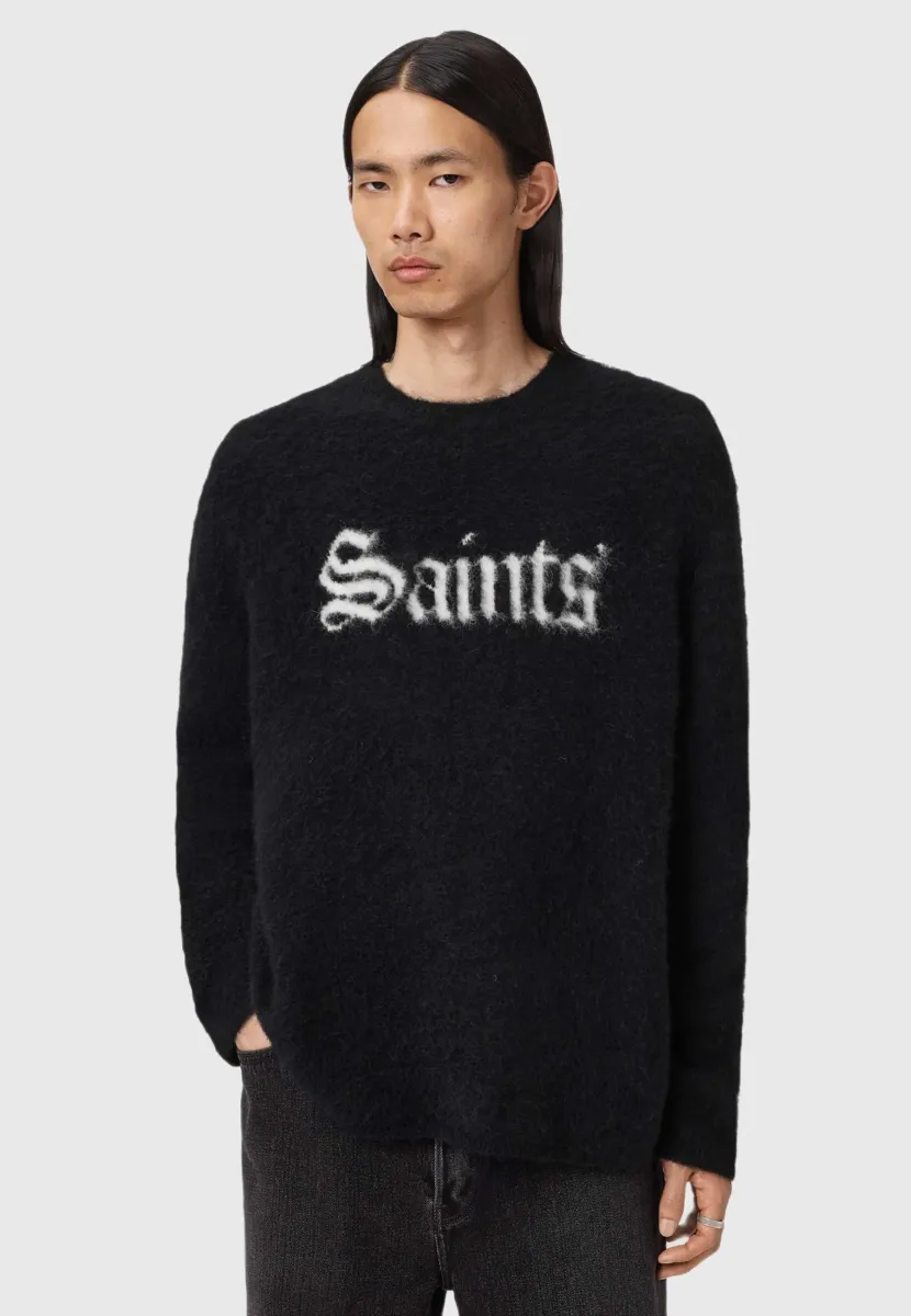 Strickpullover - black/chalk white