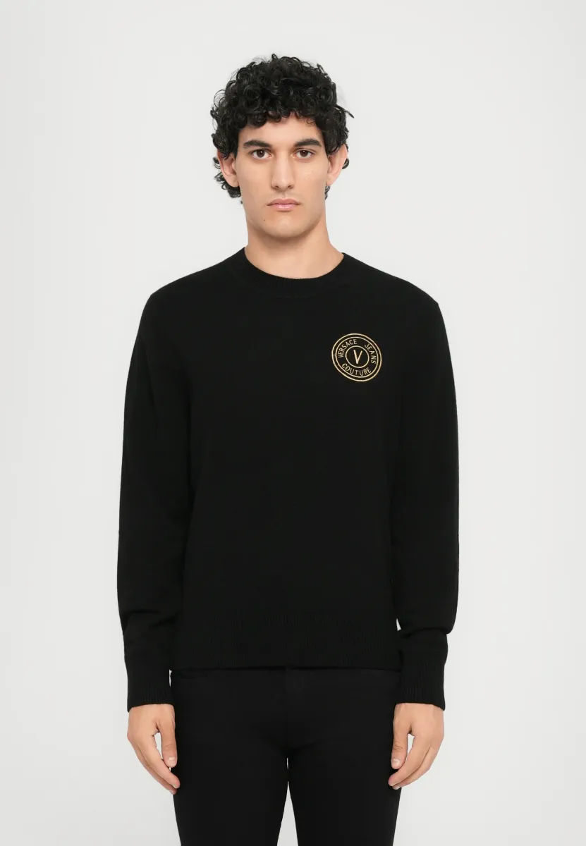 Strickpullover - black/gold