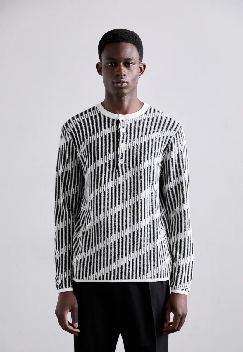 Strickpullover - black/star white